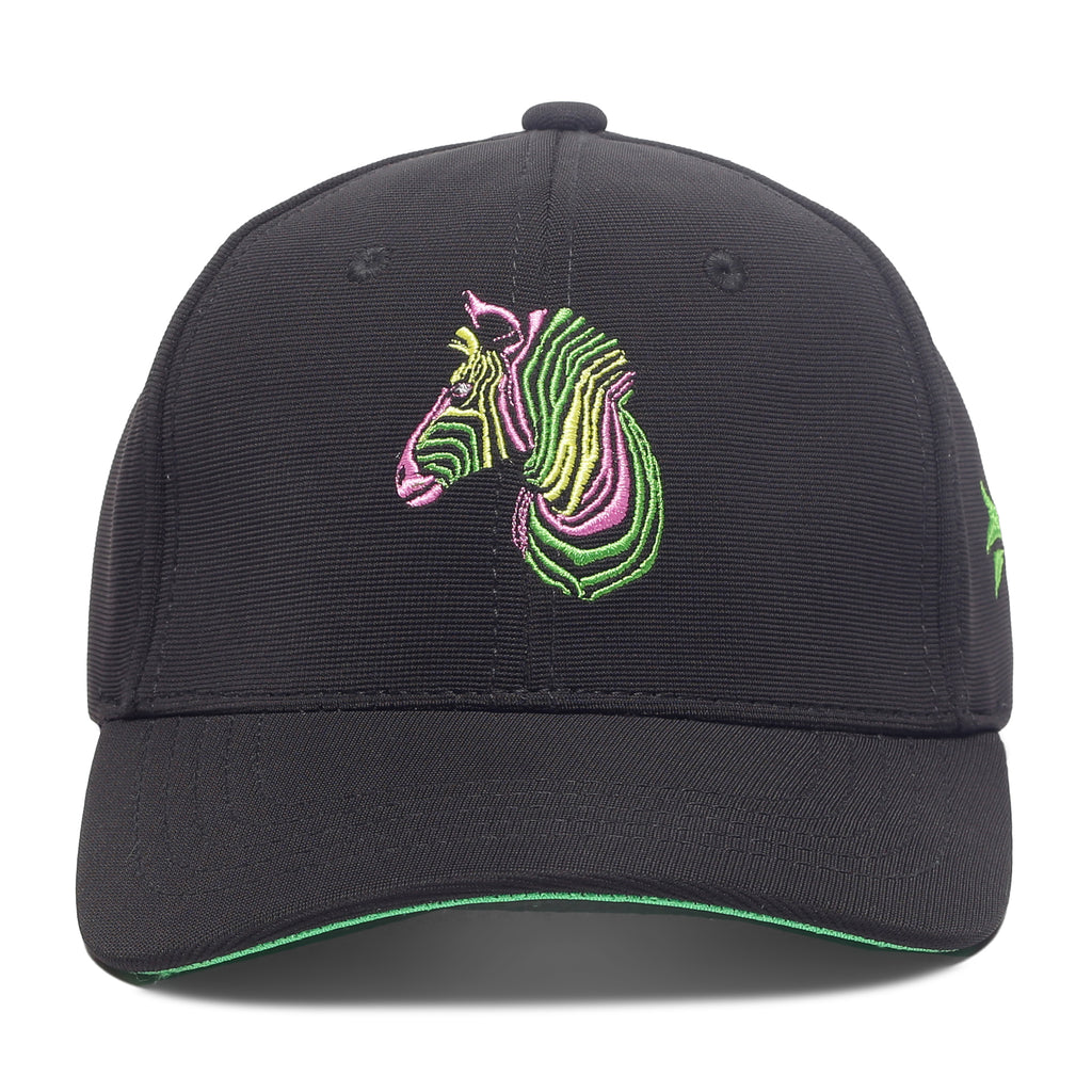Zebra Embroidered Black Cap