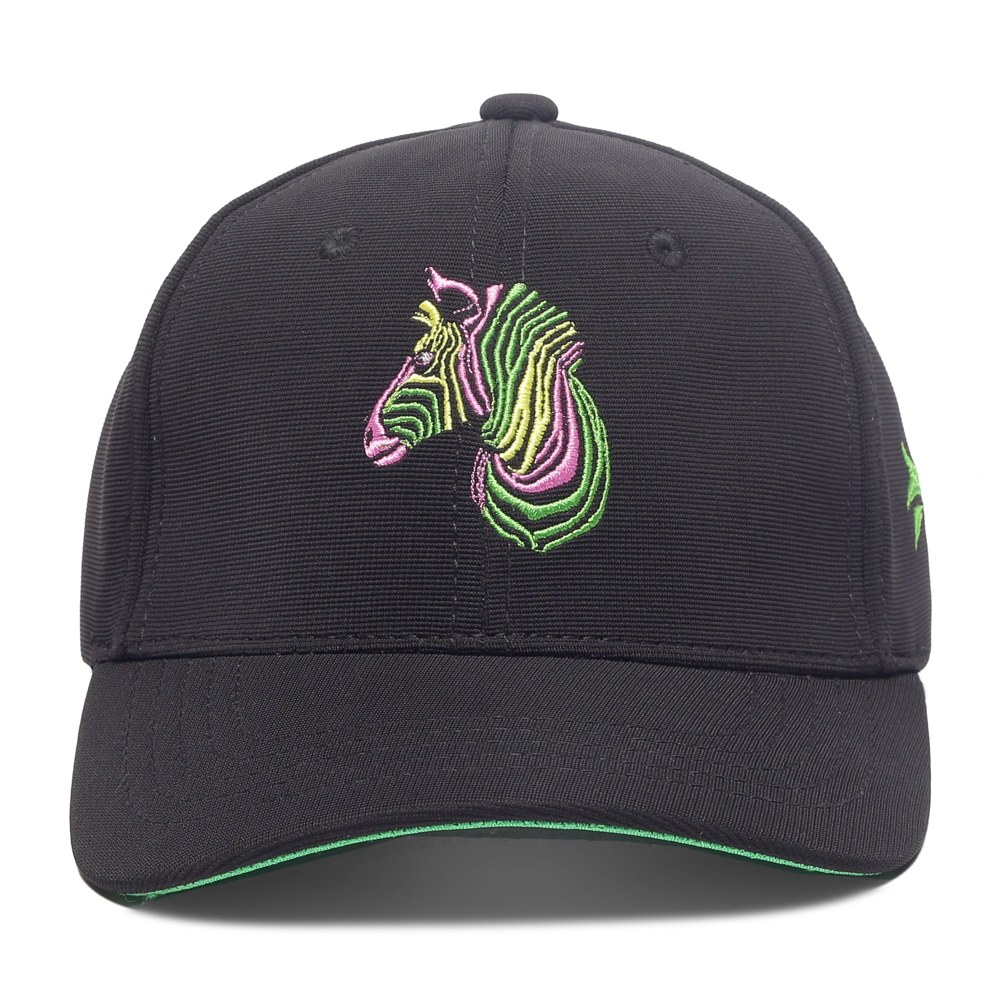 Zebra Embroidered Black Cap