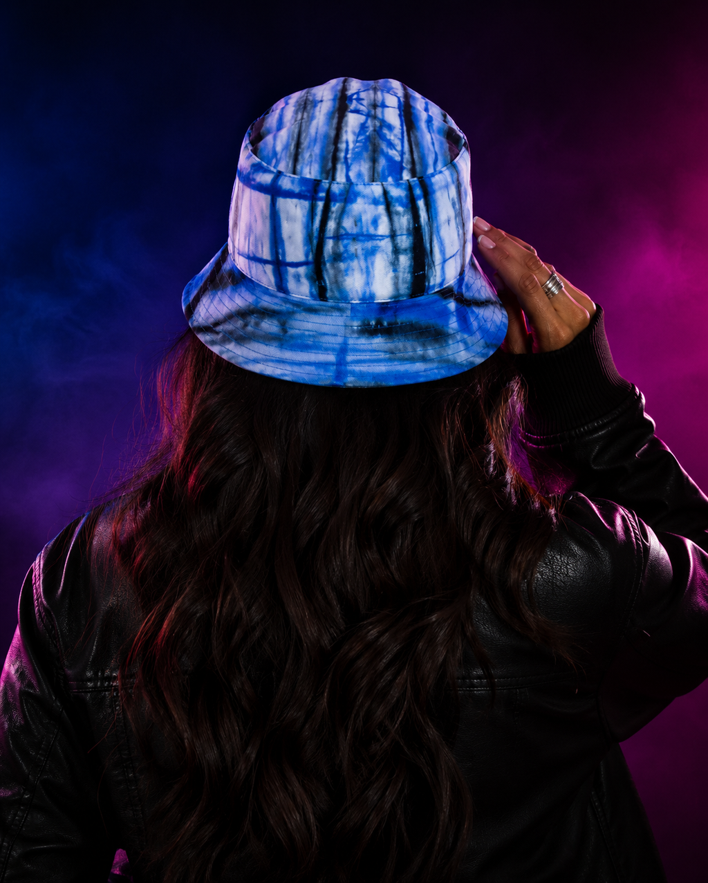 Blue Tie-Dye Bucket Hat