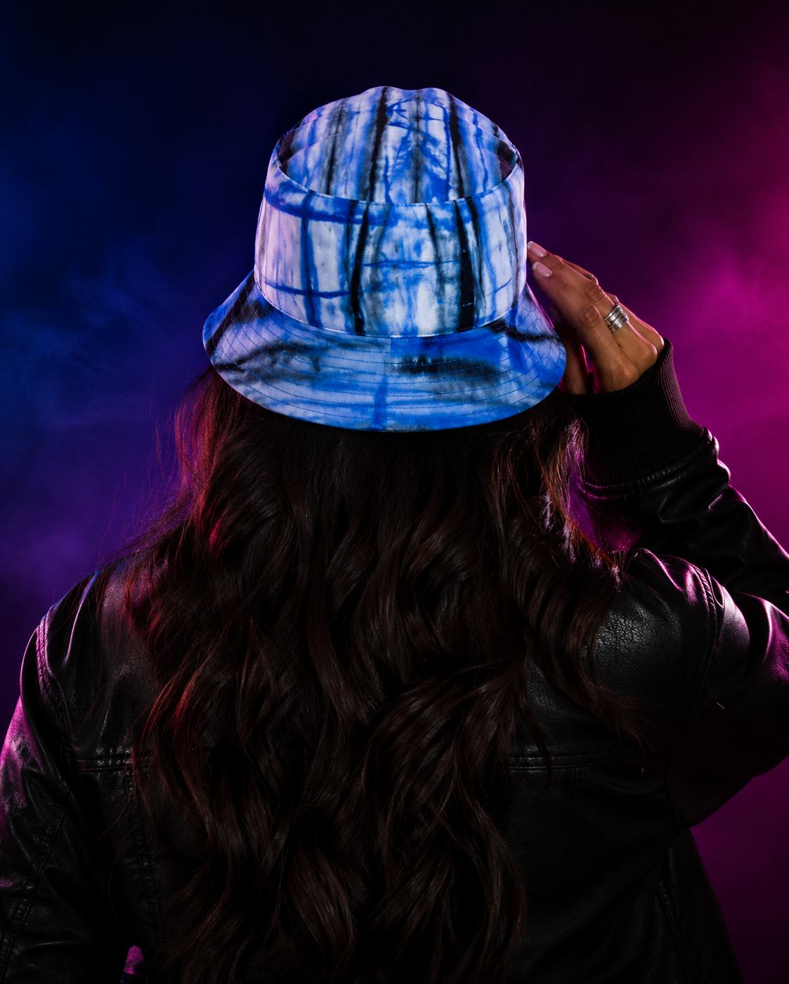 Blue Tie-Dye Bucket Hat