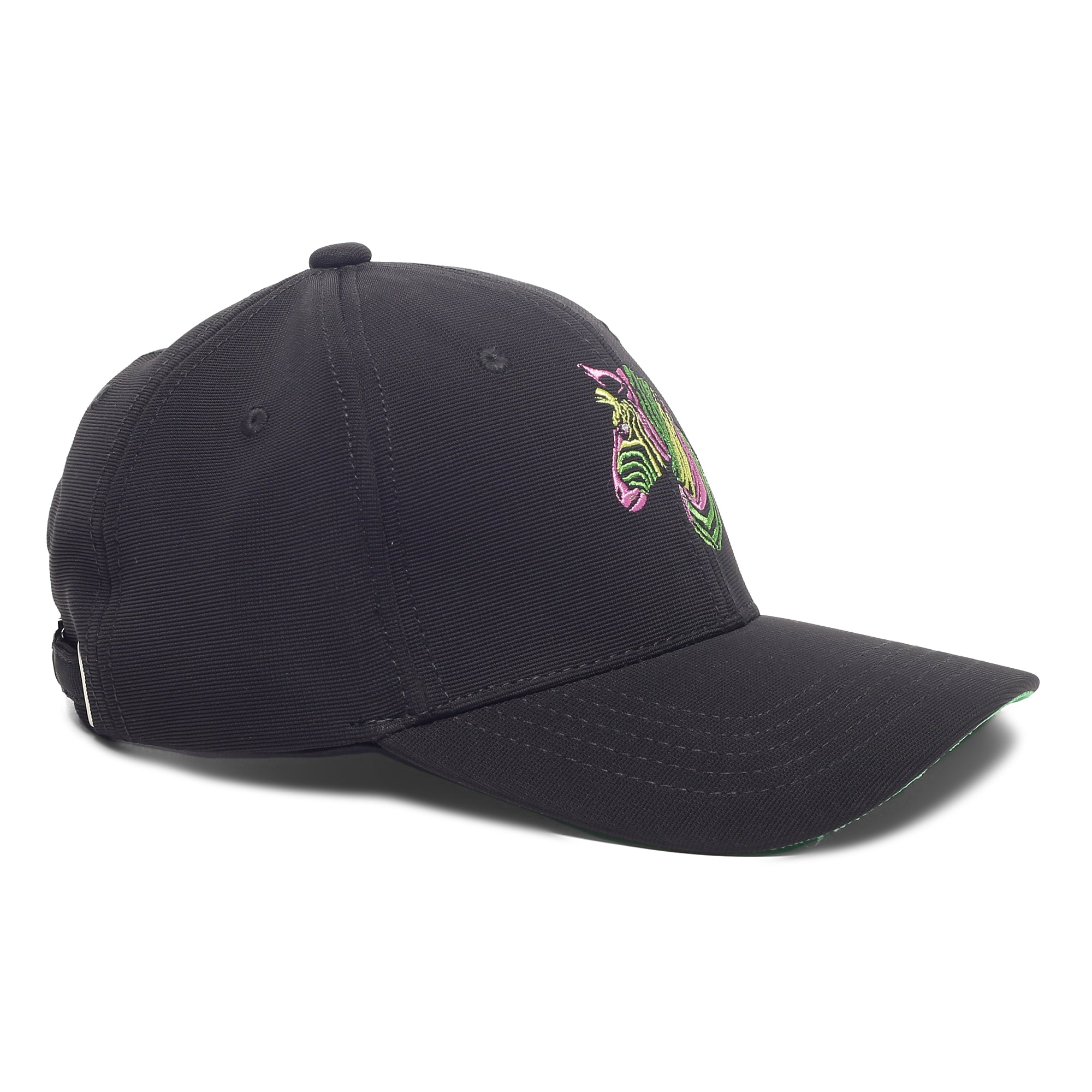 Zebra Embroidered Black Cap