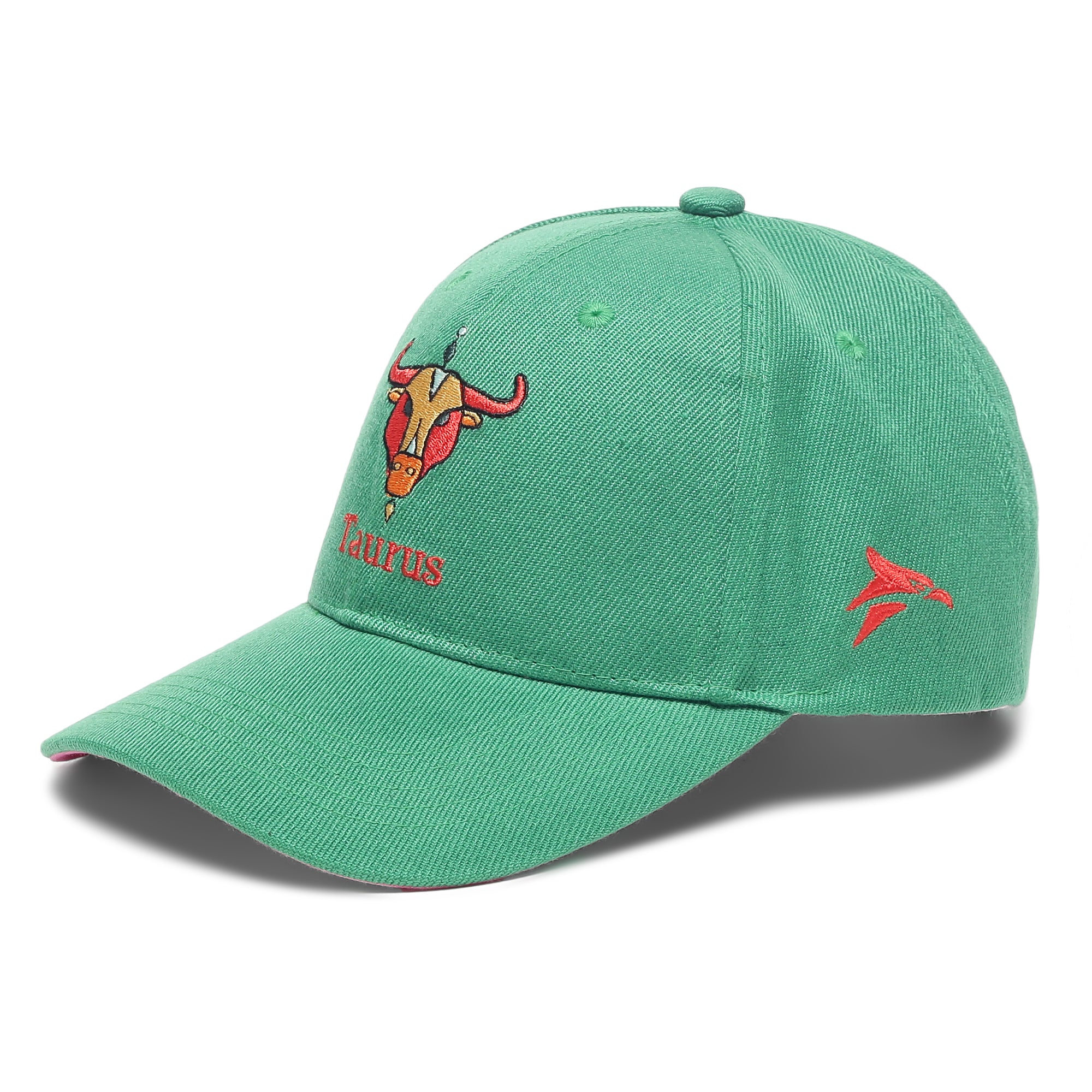 Taurus Zodiac Embroidered Green Cap