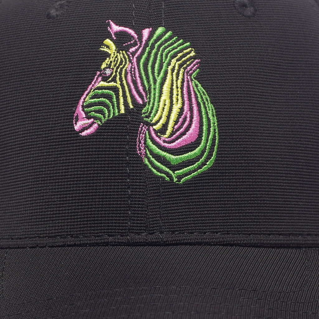 Zebra Embroidered Black Cap