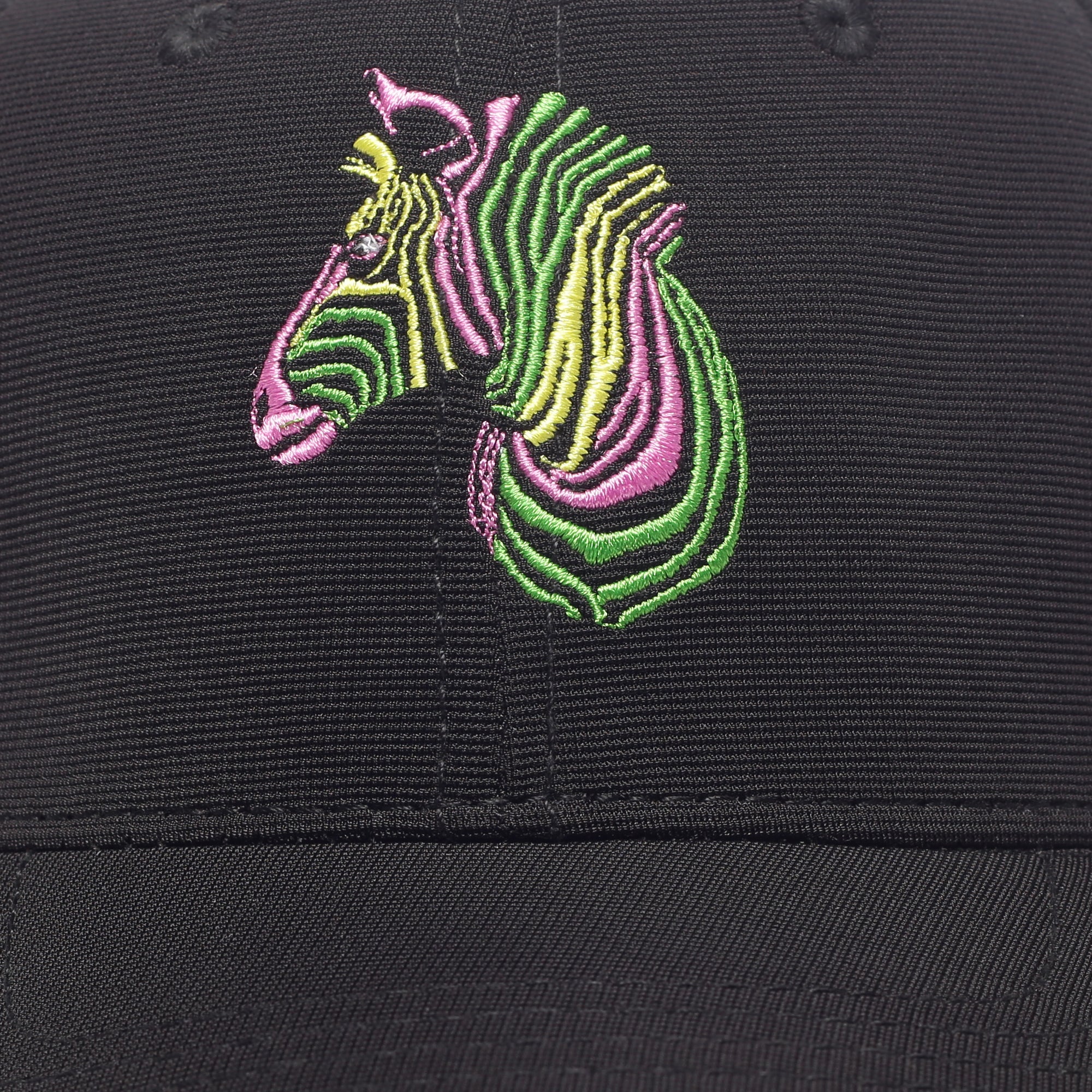 Zebra Embroidered Black Cap