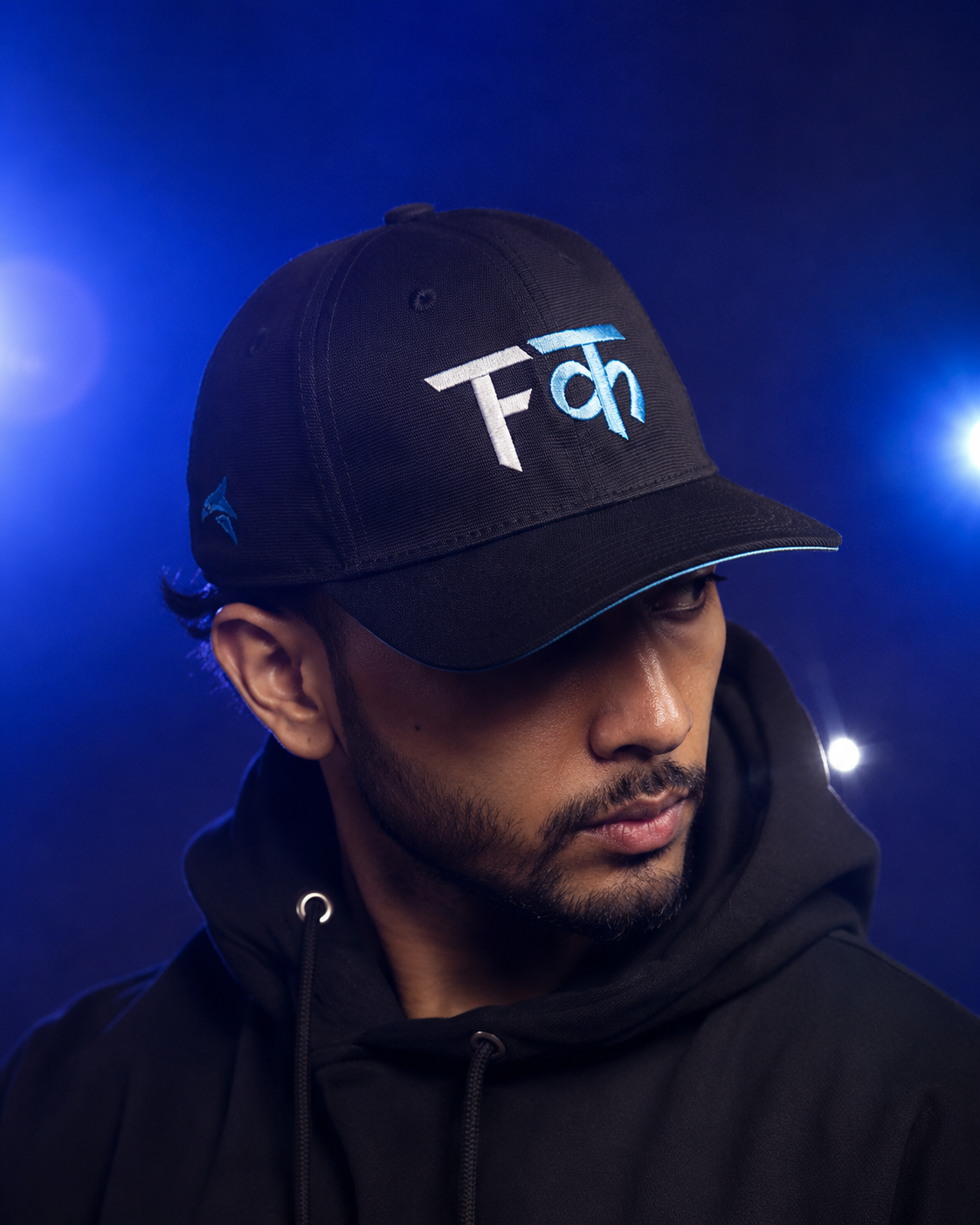 Black Embroidered Cap