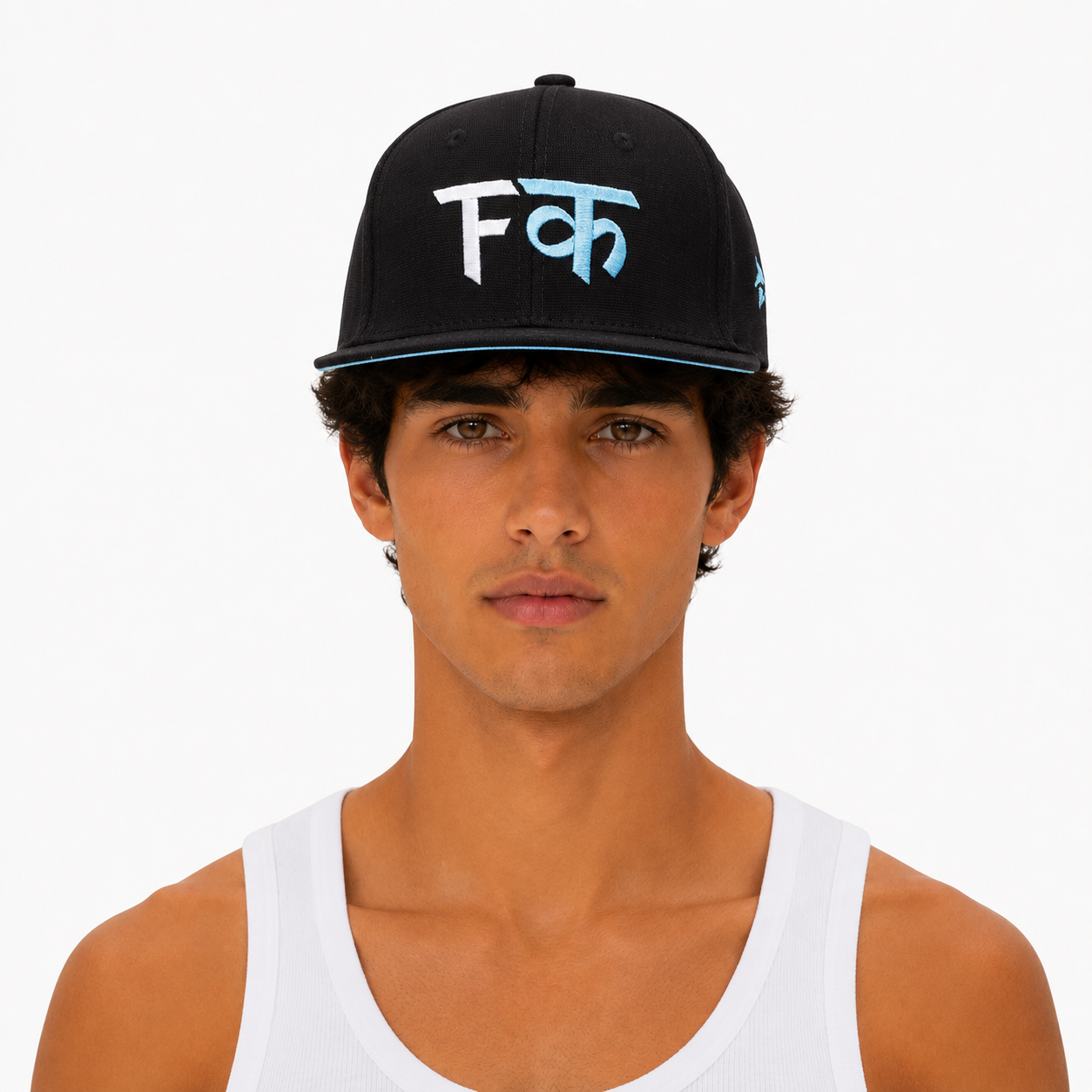 Black Embroidered Cap