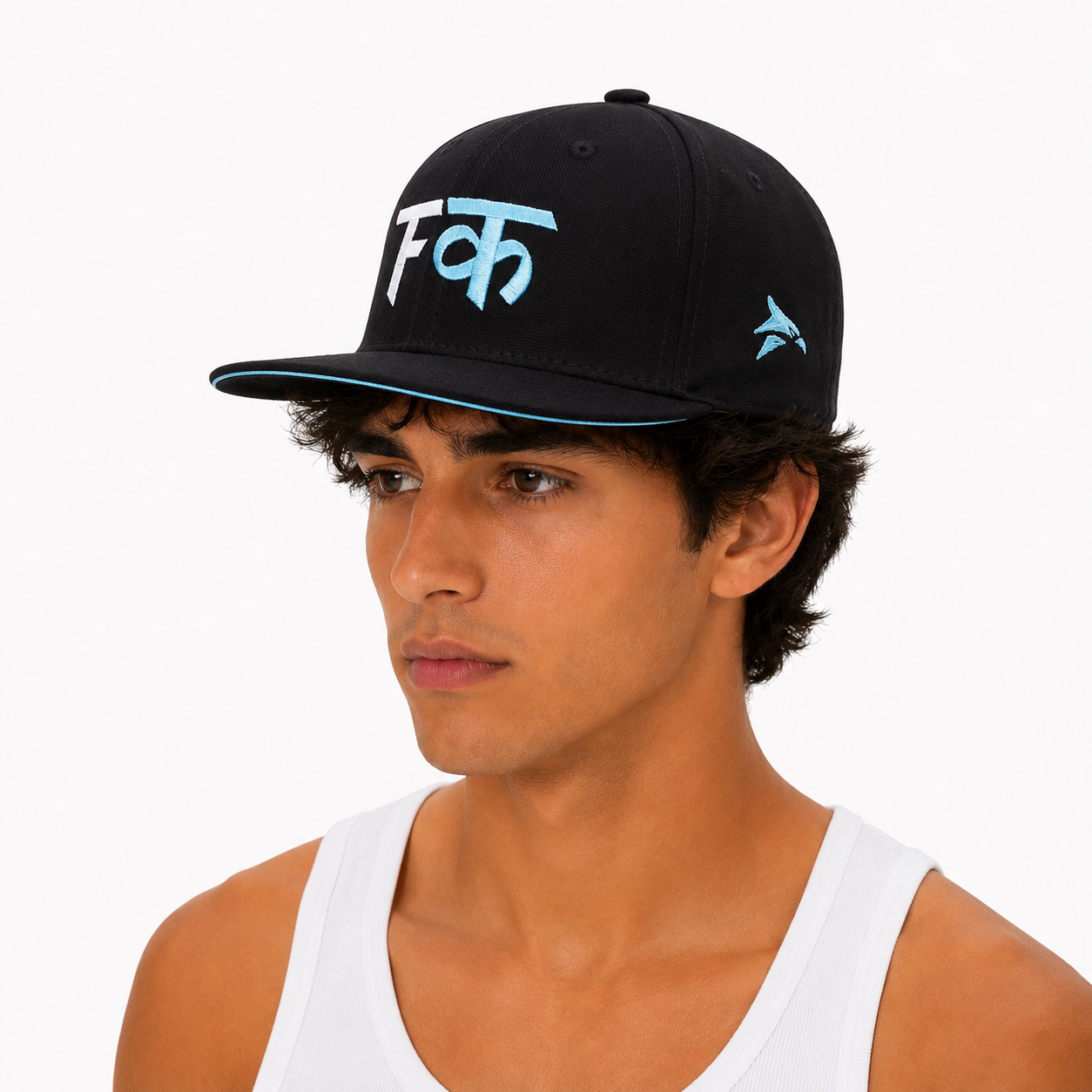 Black Embroidered Cap