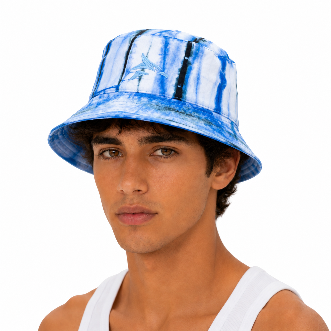 Blue Tie-Dye Bucket Hat