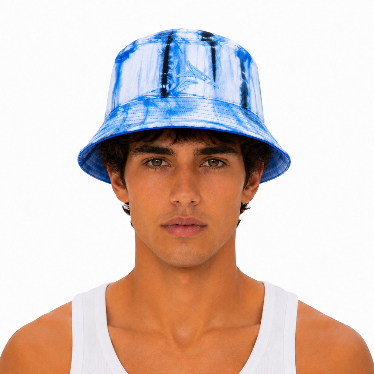 Blue Tie-Dye Bucket Hat