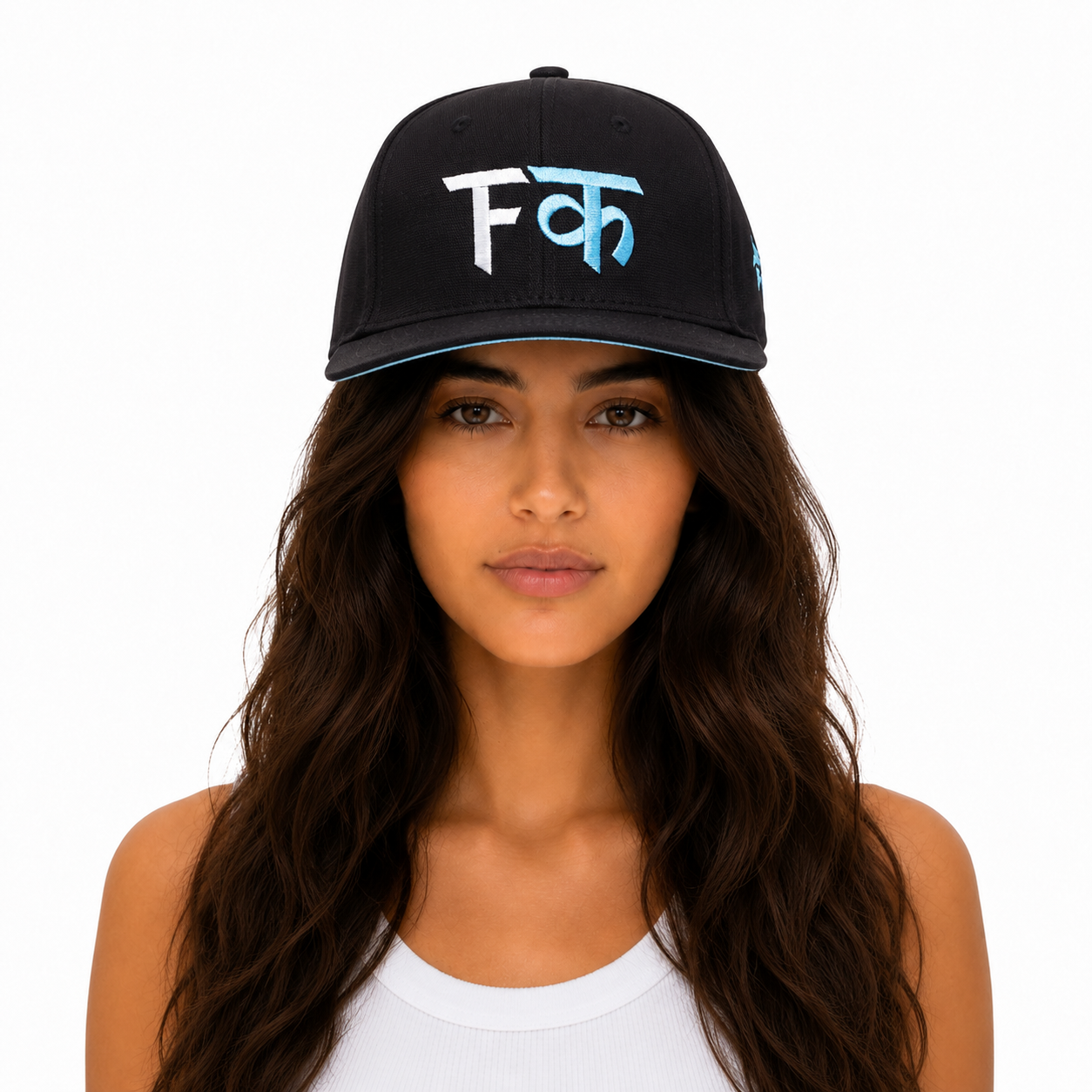Black Embroidered Cap