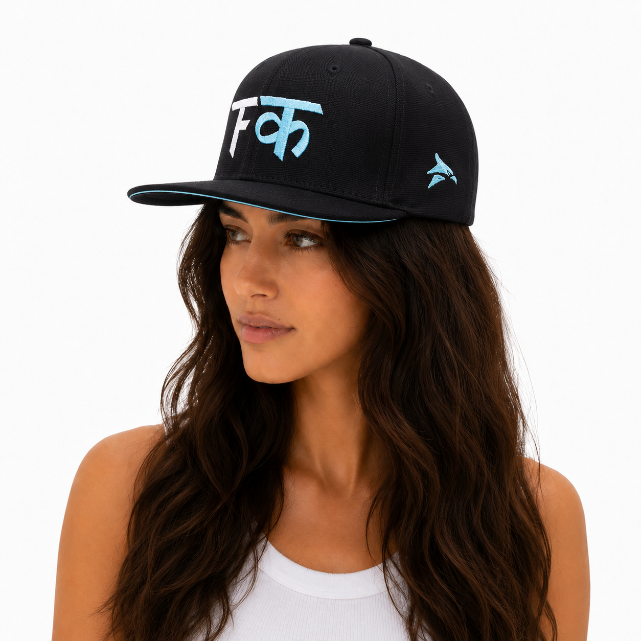 Black Embroidered Cap