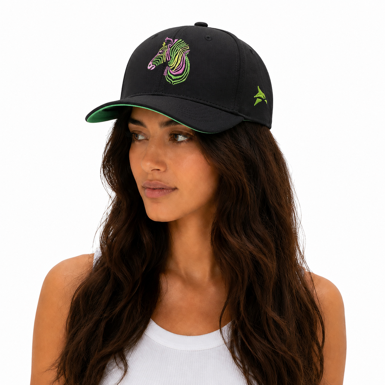 Zebra Embroidered Black Cap