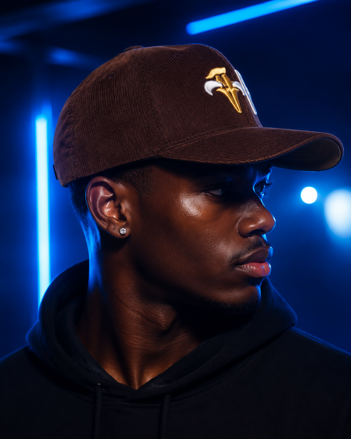 Hawk Emblem Corduroy Cap