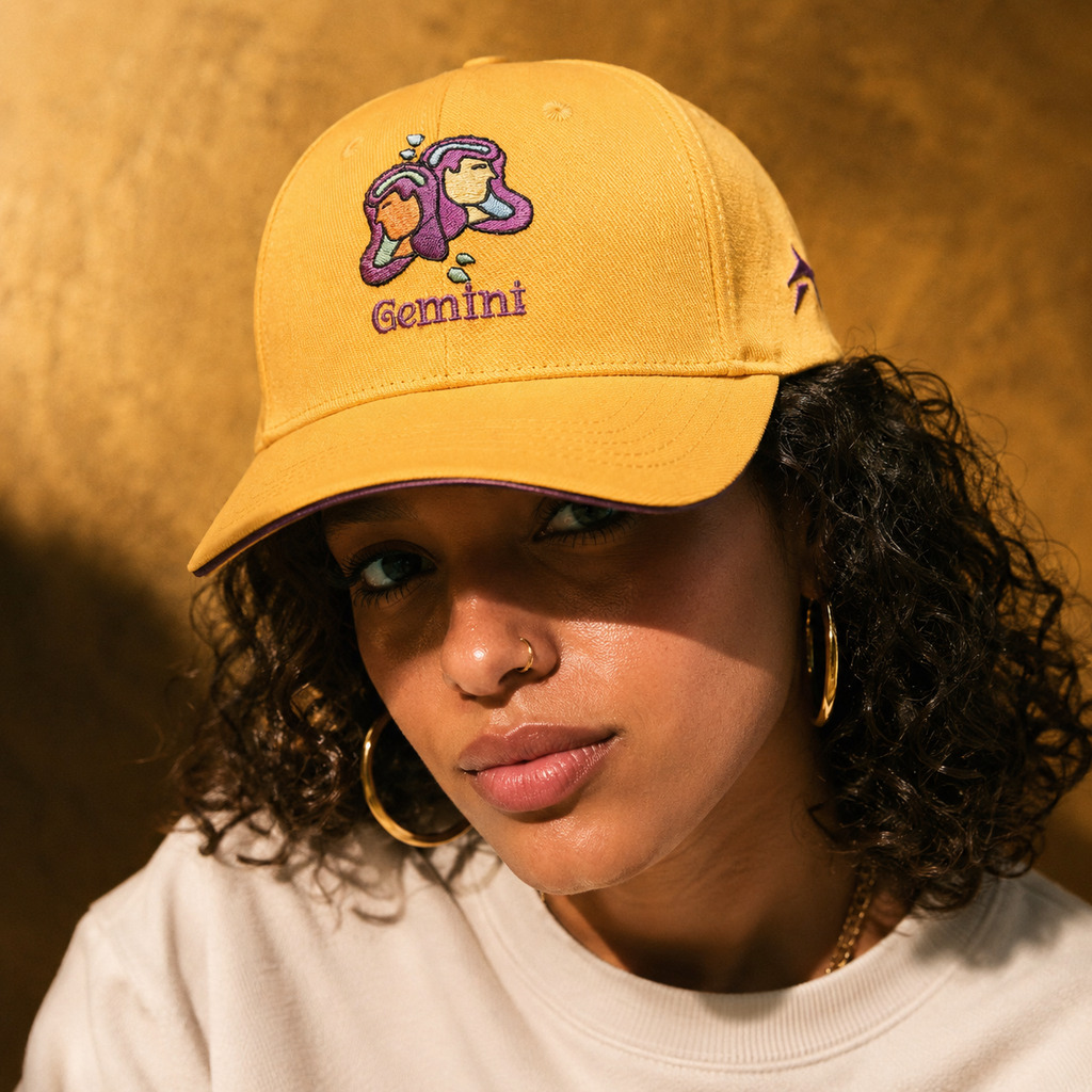 Gemini Zodiac Embroidered Cap