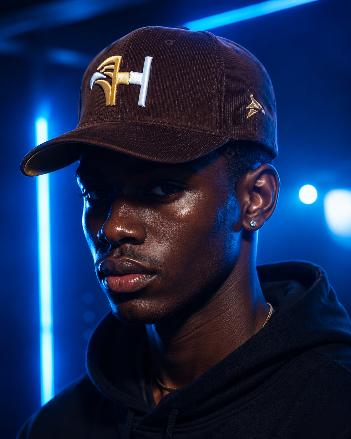 Hawk Emblem Corduroy Cap